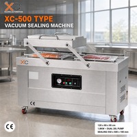 Machine de mise sous vide à double chambre XICANG, deux pompes de 20L, 1,8KW, scellage de 550mm pour boucherie, charcuterie, transformation de la viande