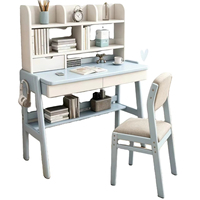 Bureau d'étude pour enfants avec étagère, bureau et chaise réglables en hauteur pour enfants, table d'étude en bois pour étudiants