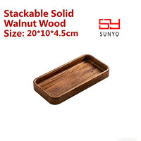 SUNYO Assiette à dessert et plateau à collation en bois massif gravé, écologique, moderne et luxueux, pour les fêtes, service de fruits secs
