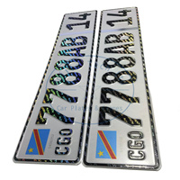 Plaque d'Immatriculation Complète du Drapeau Hologramme et CGO République Démocratique du Congo