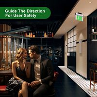 Panneau de signalisation d'urgence LED bicolore à éclairage périphérique homologué NYC, réglable avec lettres de 8 pouces