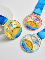 Medalla de Bádminton de Metal Personalizada, Etiqueta Colgante con Diseño Creativo para Competiciones, Eventos Deportivos, Placas de Premios