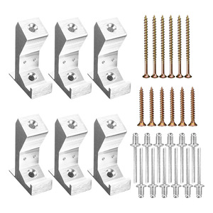 Kit d'insonorisation en alliage d'aluminium 4cm x 5cm Argent pour l'installation de panneaux en bois avec option vis et clou - Product Image 2
