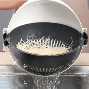 9 em 1 Multifunções vegetais dreno cesta girando Magic Rotate Vegetable Slicer Chopper Ralador