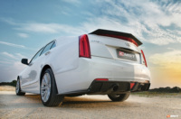 Diffuseur de pare-chocs arrière en fibre de carbone style CMST pour Cadillac ATS 2014-2018, kit carrosserie de diffuseur arrière