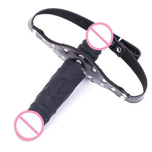 Sex Mond Orale Fixatie <span class=keywords><strong>Dong</strong></span> Sm Bondage Penis Plug Riem Siliconen Dubbelzijdig <span class=keywords><strong>Dildo</strong></span> 'S Gag Riem Op Hoofd Harnas Voor Koppels - Product Image 4