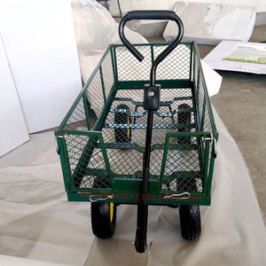 Chariot de jardin OEM 1235X615X1035mm en acier carbone pliable avec filet et 4 roues pour usage extérieur - Product Image 2