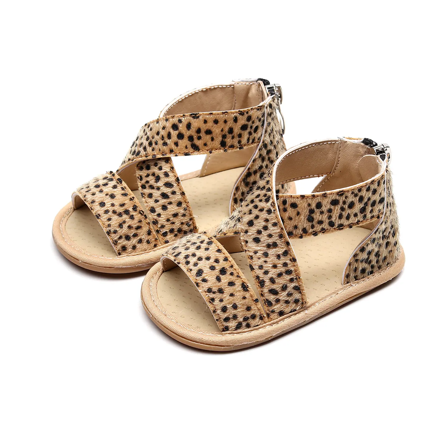 2022 new children's leopard print baby sandals baby toddler shoes non-slip sole baby shoes manufacturers