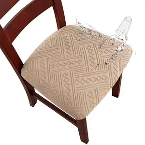 Funda de asiento de silla de comedor elástica de fácil ajuste Protector de muebles de ajuste perfecto de tamaño universal