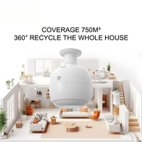 Diffuseur d'arômes électrique sans eau à deux fluides de type plafond pour hôtel, en plastique, 250 ml, avec contrôle par application, garantie 1 an, pour usage domestique