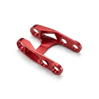 Soporte de bisagra de doble orejeta de aluminio mecanizado por CNC personalizado para el montaje de actuadores de automatización y enlaces de bicicletas de montaña