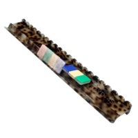 Supports de Mahjong en Acrylique Personnalisés en Forme de Coquille de Tortue, Design à Poussoir Ondulé, Supports Portables Faits Main en Acrylique avec Poussoir Magnétique