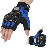 Motocicleta guantes Motocross aliento mitad Mitad de dedo de mano guantes de bicicleta de carreras guantes sin dedos