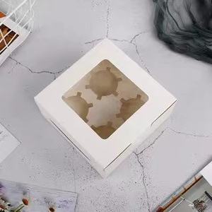 Promozionale Uptodate scatola di imballaggio biodegradabile all'ingrosso con coperchio e divisori scatola da forno con divisori per torta Cupcake cioccolato - Product Image 3