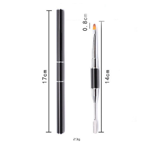 Pinceaux en nylon à double extrémité Vente en gros Extensions de vernis à ongles en gel pour l'<span class=keywords><strong>art</strong></span> des ongles Extensions cheveux plats Produits pour l'<span class=keywords><strong>art</strong></span> des ongles - Product Image 5