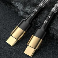 En stock, câble de données plaqué or 5A 60W, type C vers type C, charge rapide PD pour iPhone 15 16 pour téléphone portable Samsung