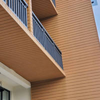 Décoration extérieure de villa Panneaux de revêtement durables en WPC Panneau mural externe texturé et imperméable