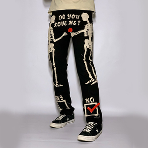 Parches Bordados con Logotipo de Calavera Personalizados al por Mayor de DiZNEW, ¿<span class=keywords><strong>Me</strong></span> Amas?, para Jeans de Mezclilla para Hombre - Product Image 3