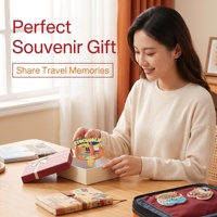 Imanes Promocionales con Logotipo Personalizado, Resistentes al Agua, Pintados a Mano, de Resina 3D, con Arte Folclórico, Recuerdo Turístico de Fábrica ROOGO