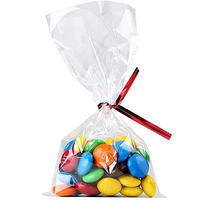 Emballage cadeau pour bonbons, emballage à pain, cristal transparent, plat, cellophane, 50 pièces