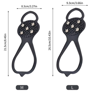Chaussures à <span class=keywords><strong>crampons</strong></span> à 5 dents pour hommes et femmes, <span class=keywords><strong>crampons</strong></span> antidérapants pour la neige, pour l'escalade et la randonnée, accessoires de sports d'hiver - Product Image 3