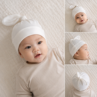 Gorros para Bebé 100% Algodón, Suaves y Transpirables, Gorros para Niños OEM ODM Unisex, Gorros Infantiles para Primavera y Otoño de Color Sólido