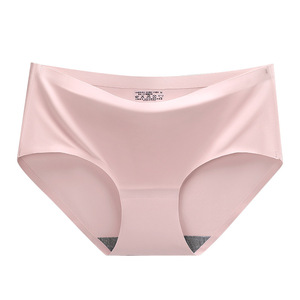 Culottes sans couture taille mi-haute pour femmes, en soie glacée, respirantes, tricotées, pour usage quotidien - Product Image 2