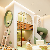 Chambre d'enfants à thème Lit d'enfant sportif à deux étages Playhouse Mobilier d'enfant personnalisé conçu par des designers