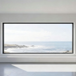 Fenêtres panoramiques fixes en verre trempé double vitrage pour maison, grandes fenêtres à battants modernes - Product Image 4