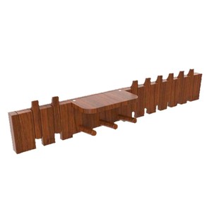 Wooden Storage Rack With Piano <b>Key</b> <b>Hooks</b> <b>Wall</b> Mounted Entryway Organizer <b>For</b> Clothing And Miscellaneous Items - Product Image 1
