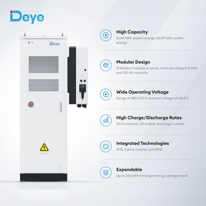 Deye GE-F60 Hepsi Bir Arada Hibrit ESS Batarya 614.4V 100Ah 61.44kwh IP65 LiFePO4 Solar Lityum 6000 Döngülü Derin Deşarj Bataryası - Product Image 5