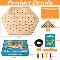 Jeu d'échecs triangulaire en bois - Jeu de société éducatif et amusant, jouet de bureau classique pour les fêtes