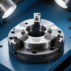 Mandrin de tour hydraulique à 3 mors de 250 mm usiné CNC sur mesure OEM, mandrin de tour en acier ODM, mandrin de tour indépendant de 125 mm - Product Image 2