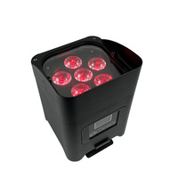 Projecteur LED 6-en-1 à piles, 95W, sans fil, étanche, RGBWA, pour mariage, événement, bar et spectacles