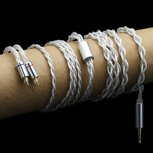 Cable de audio trenzado de alta fidelidad, 1,2 m, cobre sin oxígeno, chapado en plata, para auriculares internos HIFI con ranura de 0,78 - Product Image 1