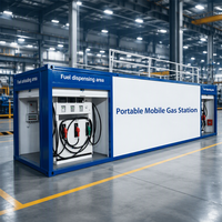 Station-service mobile conteneurisée de 40 pieds pour le diesel et l'essence avec réservoir de stockage de carburant personnalisé
