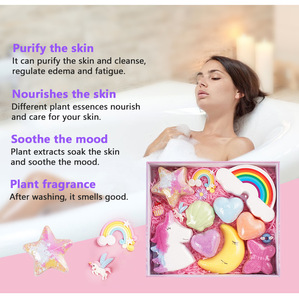 Natth Private Label Fournitures de salle de bain de luxe Ensemble de boules de bain faites à la main Relax avec logo Bombes à bulles de couleurs biologiques mélangées - Product Image 5