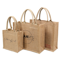 Sac fourre-tout en toile de jute naturelle, en gros, pas cher, pour promotion, cadeau, mariage