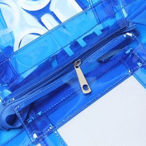 Transparent Candy Color PVC Waterproof Shopping <b>Bag</b> <b>Beach</b> <b>Bag</b> Female Casual Shoulder <b>Bag</b> - Product Image 4