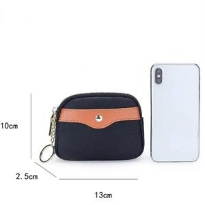 AndoBag Mini Coin <b>Purse</b> for Women Genuine Cow <b>Leather</b> Fashion Simple Change Pouch Zipper Card Holder with Keychain 1019 - Product Image 5