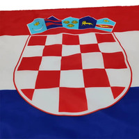 Conception personnalisée Offre Spéciale polyester national croate tout le monde bannière promotionnelle drapeau de la Croatie pour l'extérieur