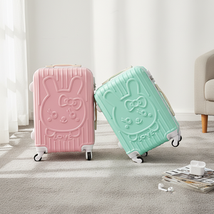 Ensemble de bagages tendance mère et enfant, motif cœur de dessin animé, <span class=keywords><strong>valise</strong></span> cabine 20 pouces à roulettes universelles, boîte de voyage à code - Product Image 1