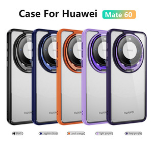 Étui de téléphone transparent en TPU acrylique avec support pliable pour appareil photo, <span class=keywords><strong>coque</strong></span> antichoc à <span class=keywords><strong>induction</strong></span> magnétique pour Huawei Mate 60 Pro - Product Image 2