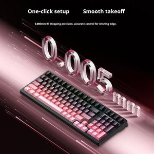XINMENG Butfly B98 <span class=keywords><strong>Keyboard</strong></span> Gaming lampu latar RGB, saklar mekanik berkabel tahan air PBT ukiran sisi Blackberry Inggris 99 tombol - Product Image 6