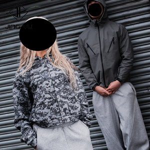 Tùy chỉnh thiết kế logo Zip Up polyester nylon ngoài trời Đi Bộ Đường Dài quần áo Áo Khoác Trọng lượng nhẹ không thấm nước Áo Gió Áo khoác nhà sản xuất - Product Image 4