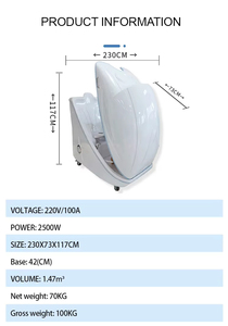 Capsule de spa portable, sauna infrarouge à vapeur pour la détoxification du corps, sauna à l'ozone, capsule de spa infrarouge pour la perte de poids, thérapie à l'ozone - Product Image 4