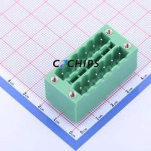 KF2EDGKVHM-5.08-2*6P Plug-in Terminal Block Through hole,P=5.08mm Board-to-Board / Socket - Closed Screw Fixing 2x6P 5.08mm - Product Image 1