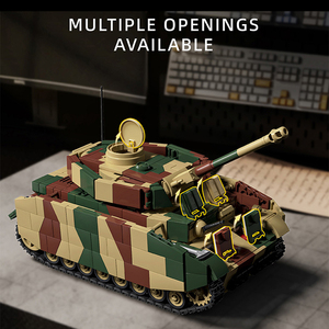 Tanque <span class=keywords><strong>Panzer</strong></span> <span class=keywords><strong>IV</strong></span> Alemán de la Segunda Guerra Mundial, Escala 1/28, Modelo de Construcción para Armar, Juguete del Ejército con Mini Figuras de Soldados, Bloques de Construcción para Adultos - Product Image 5