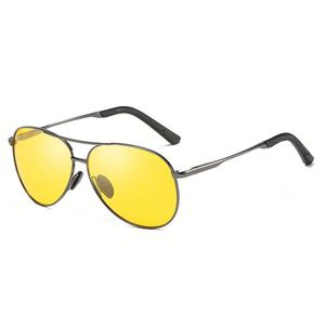 Lunettes de soleil polarisées de pilote personnalisées avec logo, qualité supérieure, pour la conduite, protection UV400, vision nocturne, pour hommes - Product Image 2