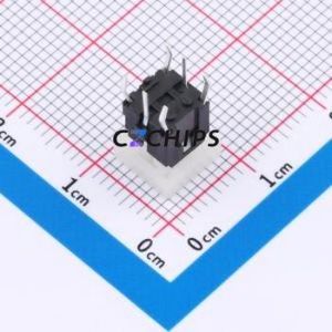 TSL06131-100B330BE-1K01-004F Tactile Switch Through hole-7P,6x6mm Switch Single Pole Single Throw Rectangle Button 1.8N 6mm - Product Image 2